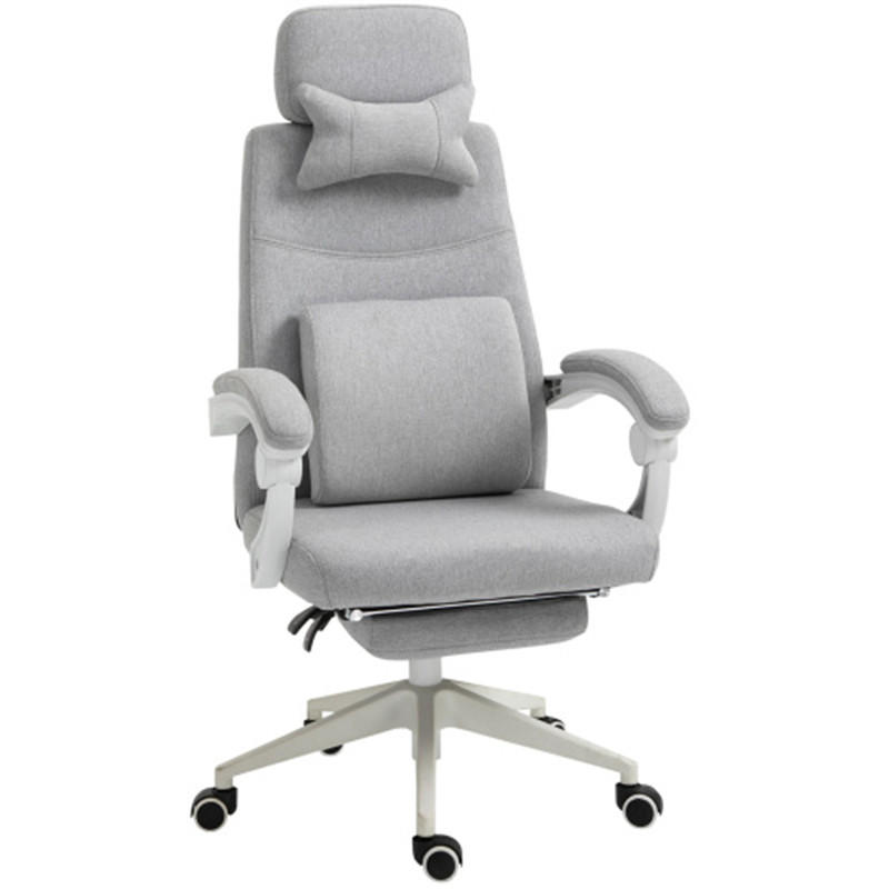 DREHSTUHL Ergonomisch Grau, Metall & Polyester, drehbar, 62 x 68 x 127 cm - Grau, Metall (68/117/62cm) - Albatros