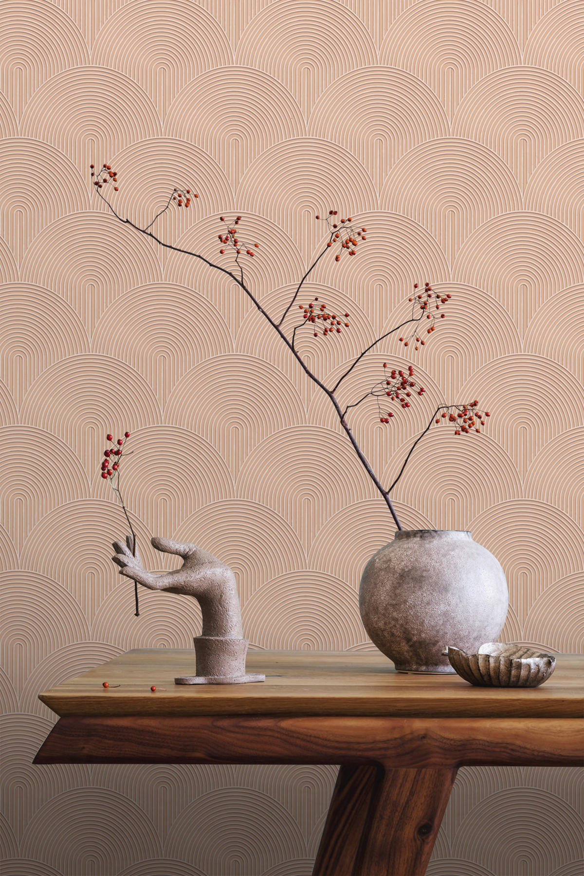 TAPETE 3D Muster 50 x 900 cm - Pink, Papier (50/900cm) - ESTAhome
