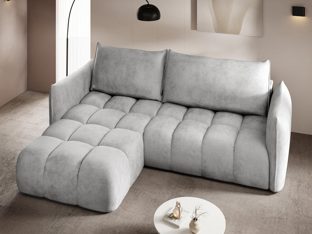 ECKSOFA Marsala, Seite: Links - Schwarz/Grau, Holz/Kunststoff (245/167cm) - MIRJAN24