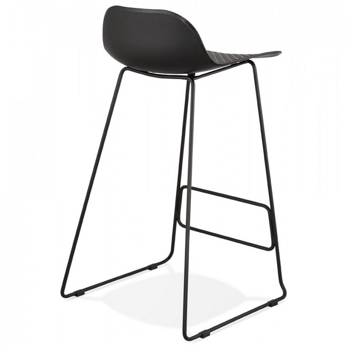 BARHOCKER Schwarz 50.5x95x53cm - Schwarz, Kunststoff/Metall (50.5/95/53cm) - AlterEgo