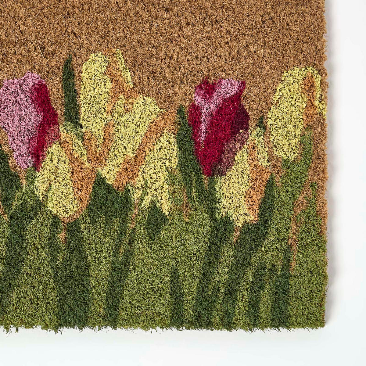 FUSSMATTE Tulpen rutschfest 25/75 cm - Multicolor, Naturmaterialien (25/75cm) - Homescapes