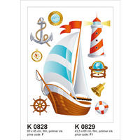 WANDTATTOO Segelboot 65 x 85 cm - Multicolor, Papier (85/65/65cm) - Sanders & Sanders