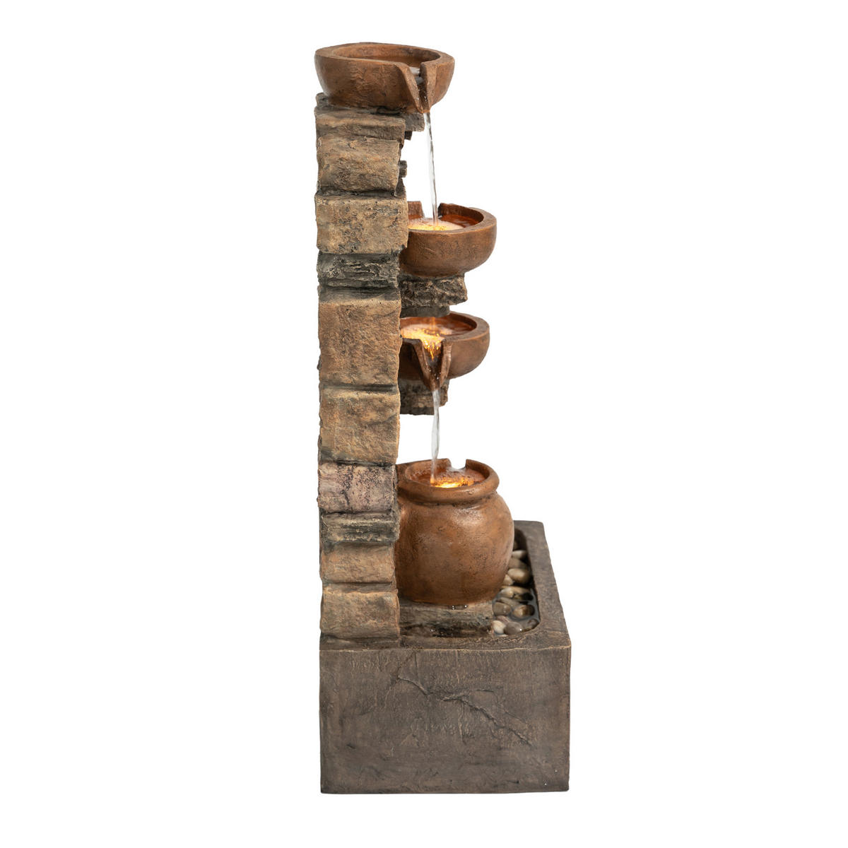 GARTENBRUNNEN 72 cm - Braun, Kunststoff (25.73/34.75/72.39cm) - Teamson Home