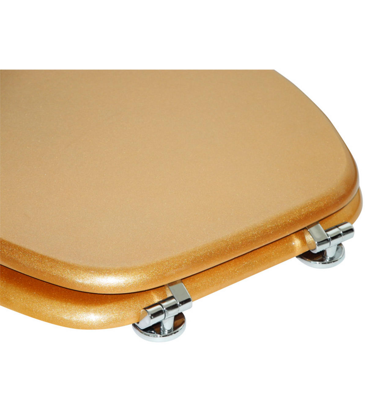 WC-SITZ Glitzer Gold - Goldfarben, Holzwerkstoff (38/6/47cm) - Sanilo