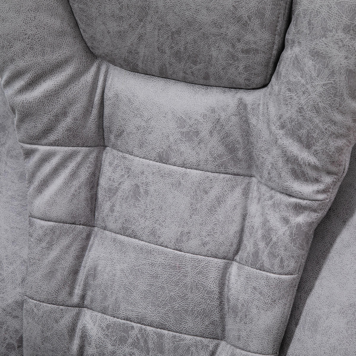 CHEFSESSEL mit Massagefunktion, Schreibtischstuhl mit Liege- & Wärmefunktion Grau - Anthrazit/Silberfarben, Kunststoff/Textil (70/119/65cm) - Vinsetto