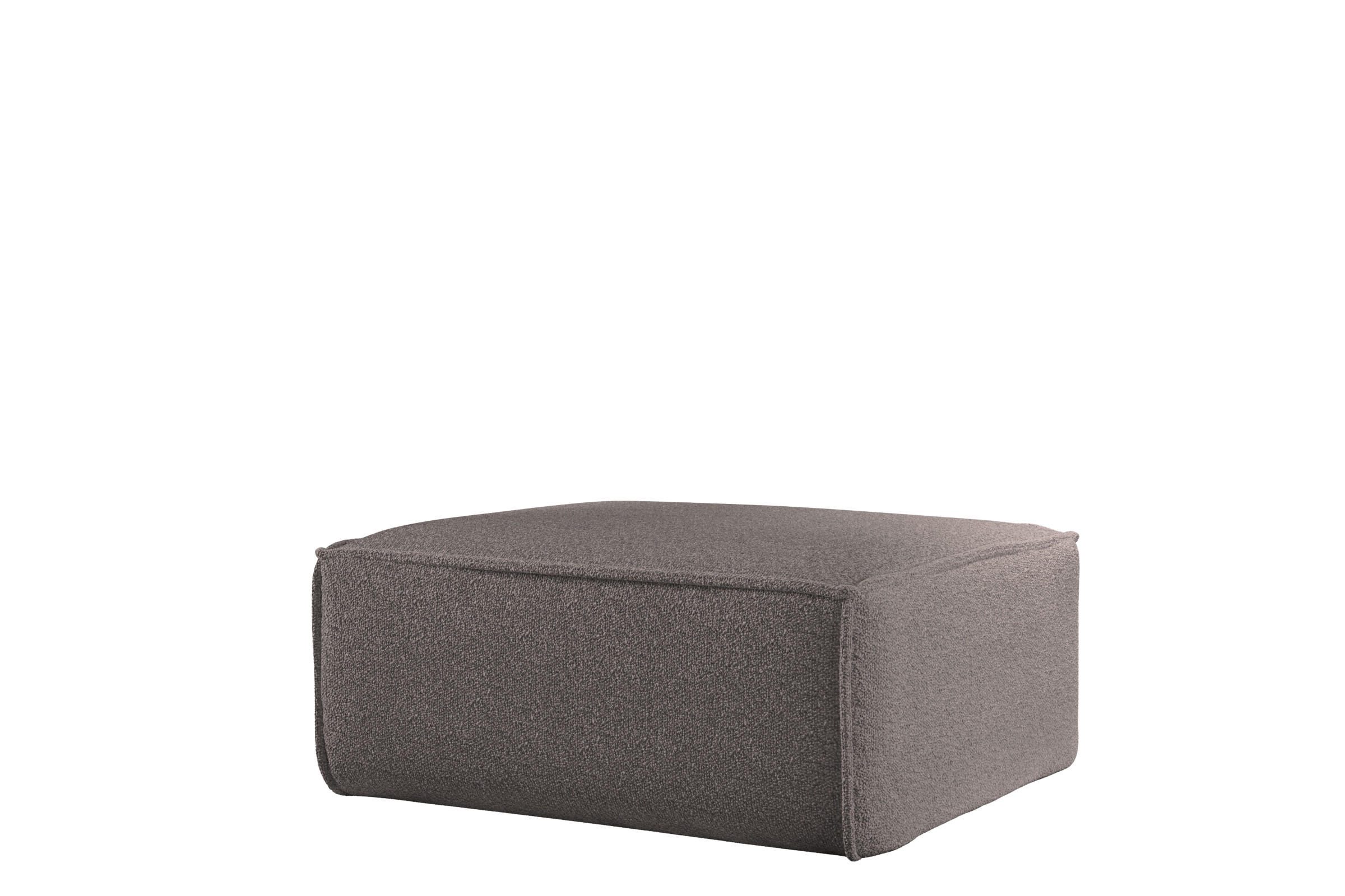 POLSTERHOCKER Celes Premium Ascot Bukla - Taupe, Holzwerkstoff/Textil (85/40/85cm) - Fun Möbel