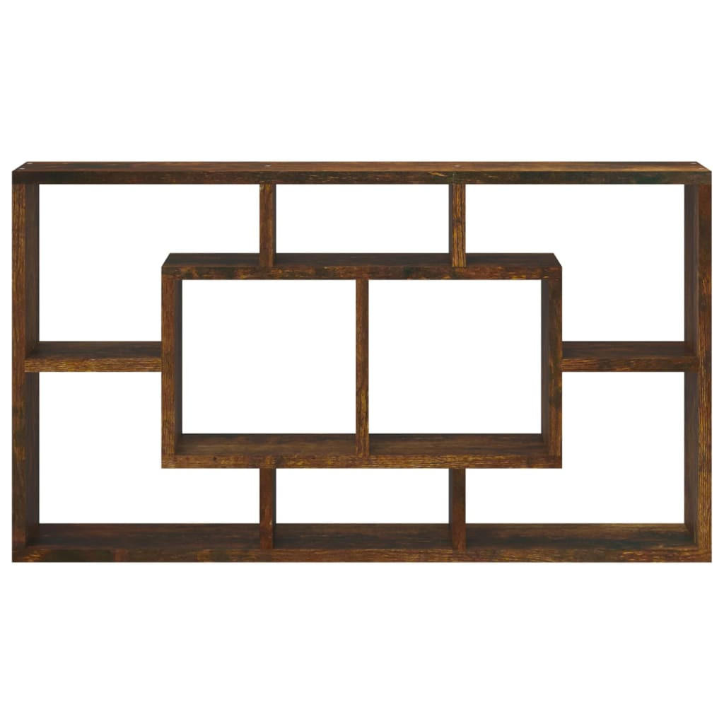WANDREGAL mit 8 Fächern Räuchereiche - Braun, Holzwerkstoff (85/47.5/16cm) - furnicato