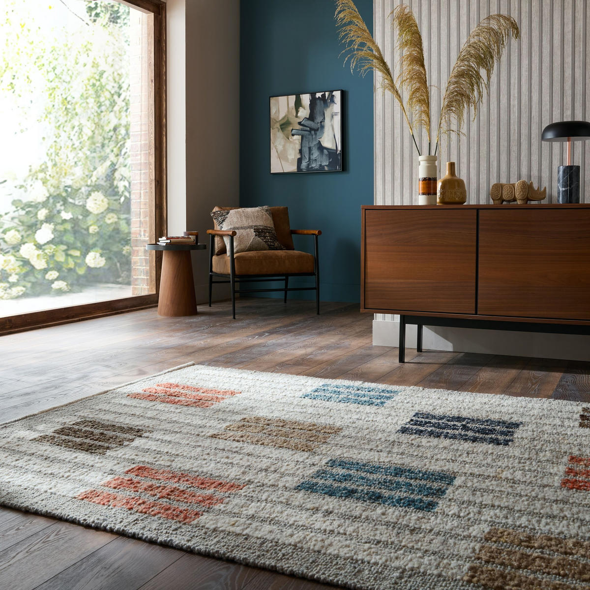 WOLLTEPPICH ALDER, geometrisch, Bunt, 140 x 200 cm - Multicolor, Textil (200/140cm) - KADIMA DESIGN