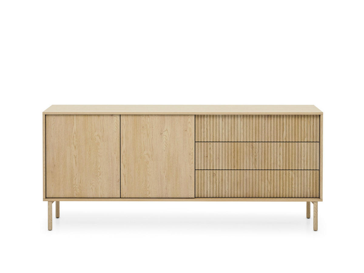 KOMMODE: Eiche Cremona, 187,1 x 79,8 x 39,5 cm - Beige, Holzwerkstoff (187.1/79.8/39.5cm) - 3XE LIVING