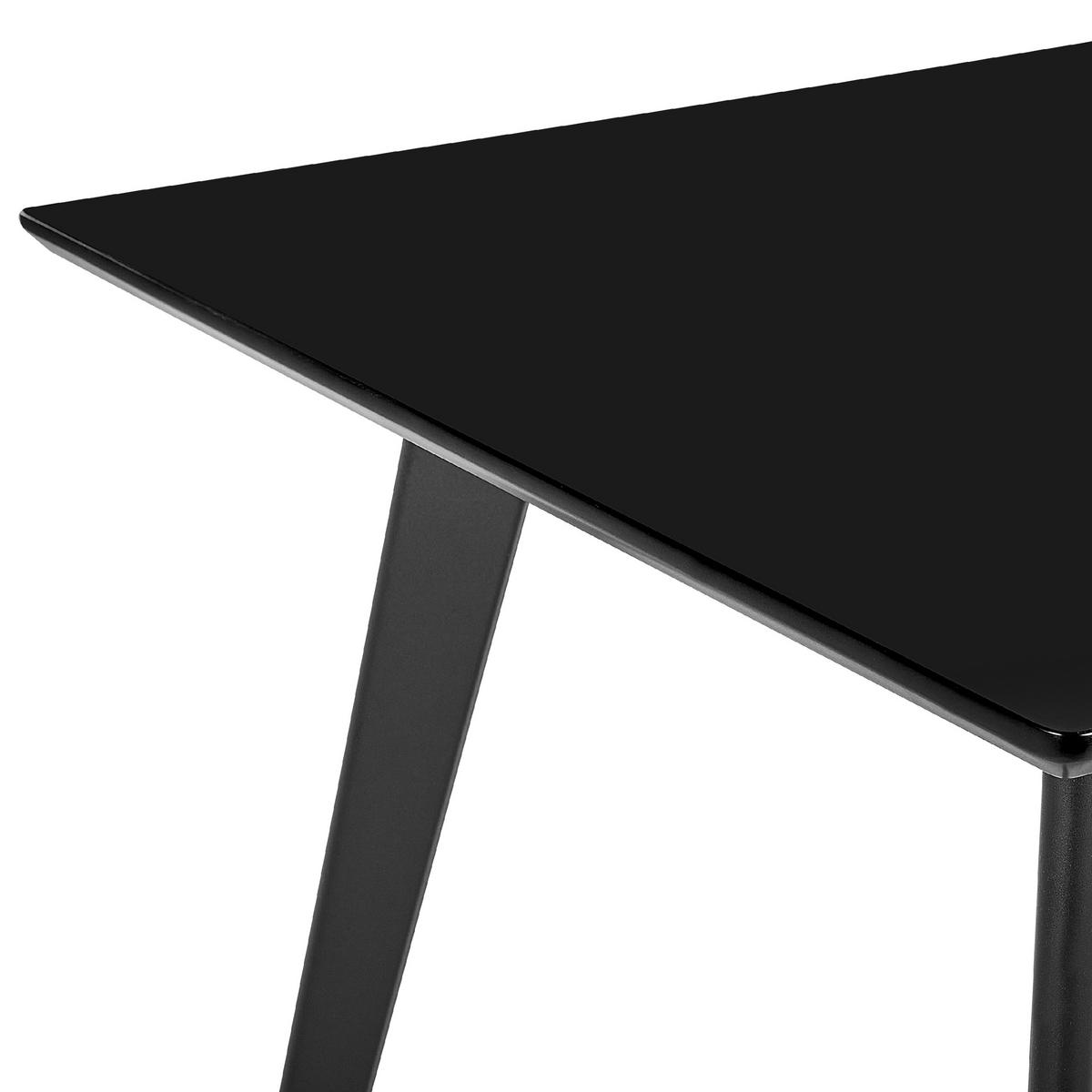 ESSTISCH 150/90/75 cm Schwarz Rechteckig Dorcas - Schwarz, Holzwerkstoff (150/90/75cm) - Beliani
