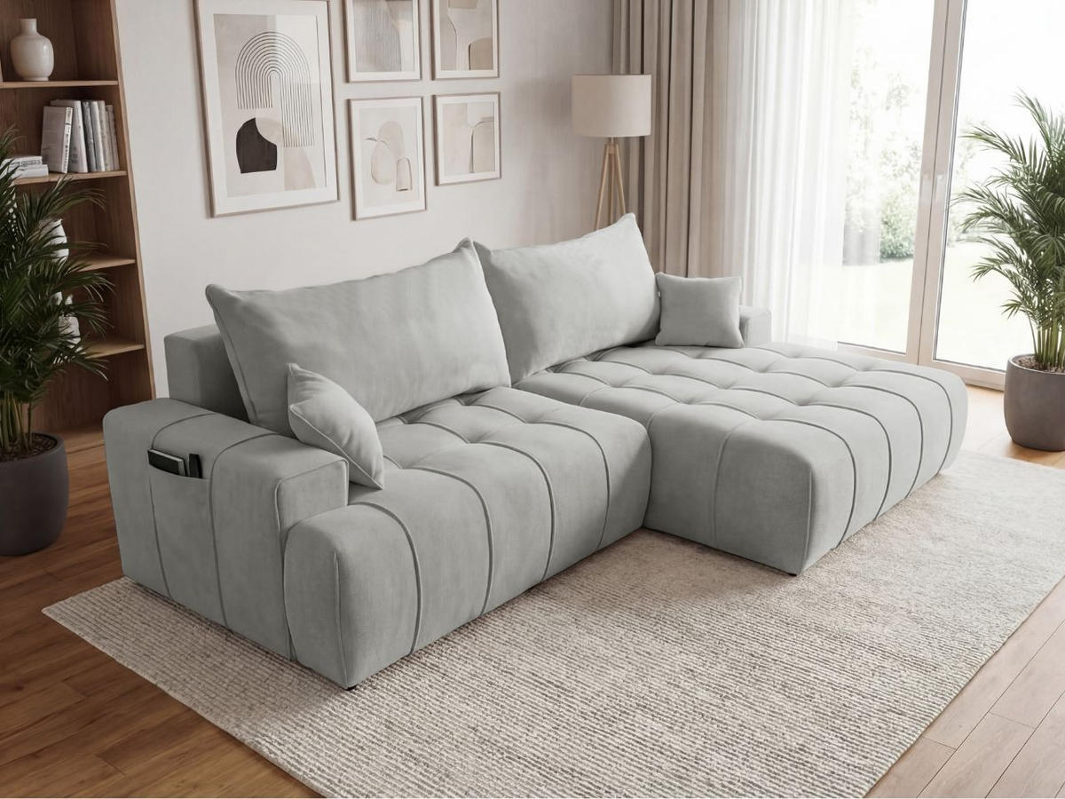 ECKSOFA Tulio Grau Rechts - Grau, Holz/Textil (165/270cm) - Graingold