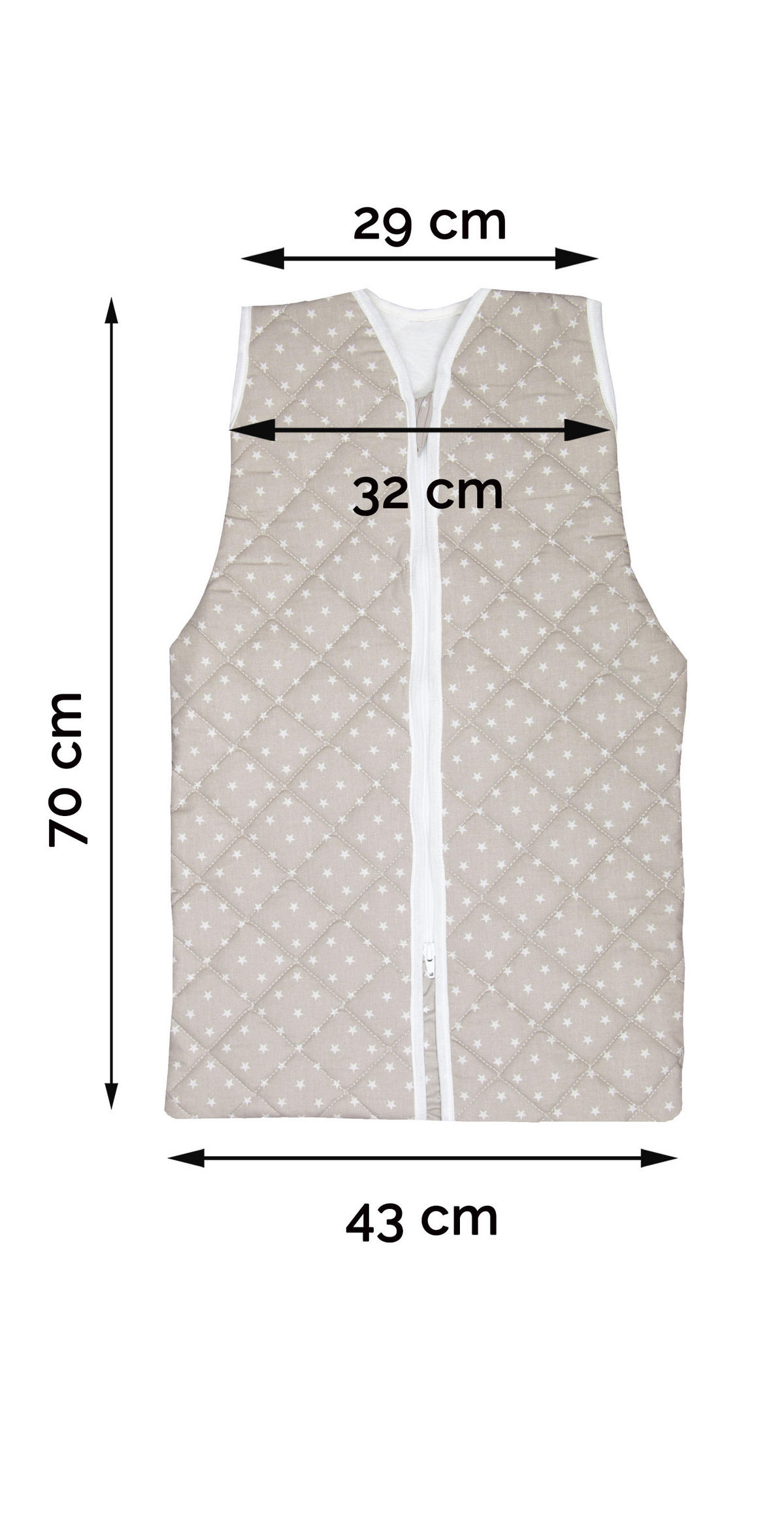 BABYSCHLAFSACK, 70 cm, 100% Baumwolle, Grau - Grau, Textil (34/70cm) - Zollner