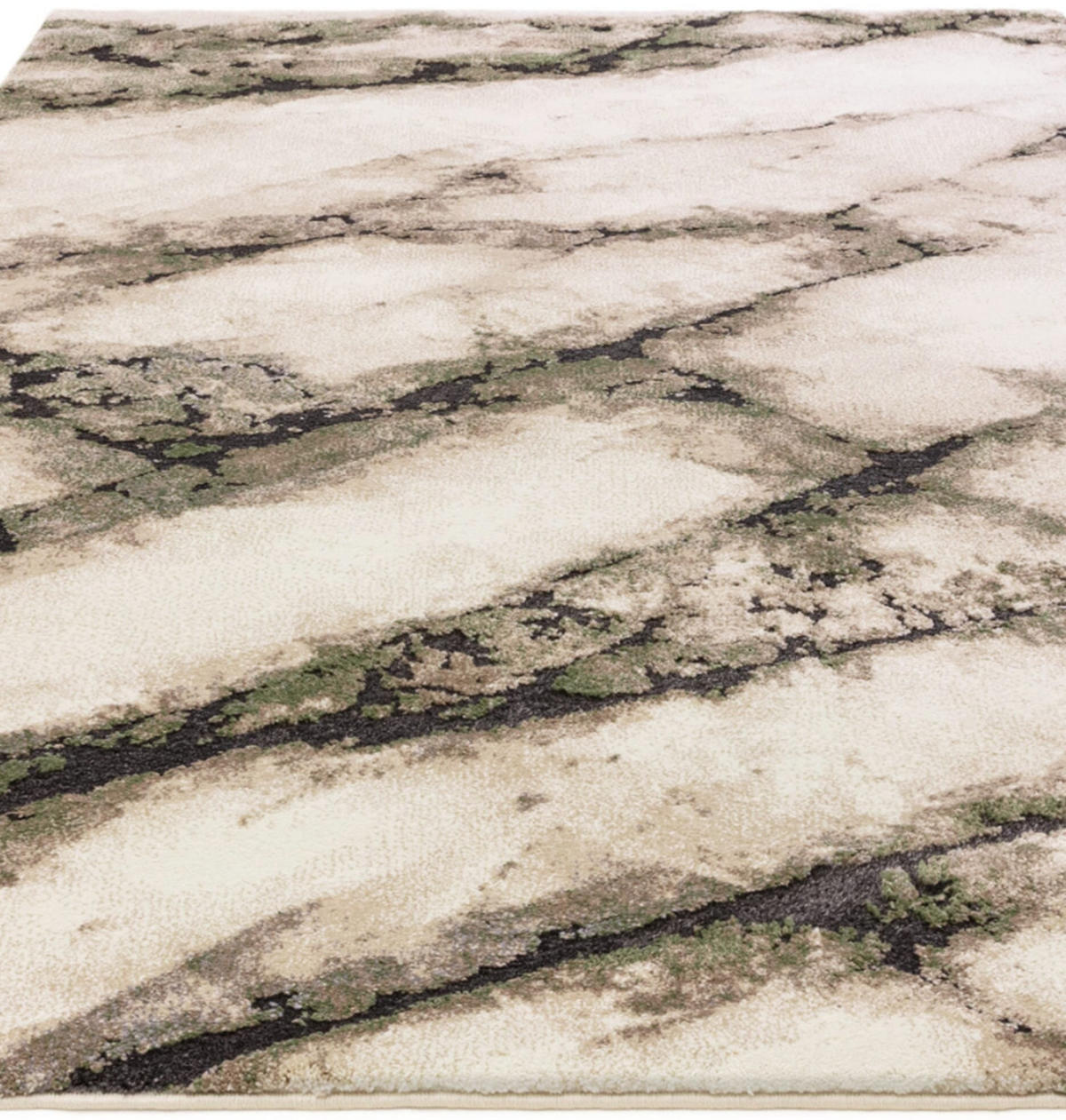 TEPPICH Flachgewebe CRUST Grün 80 x 150 cm - Grün, Textil (80/150cm) - Novatrend