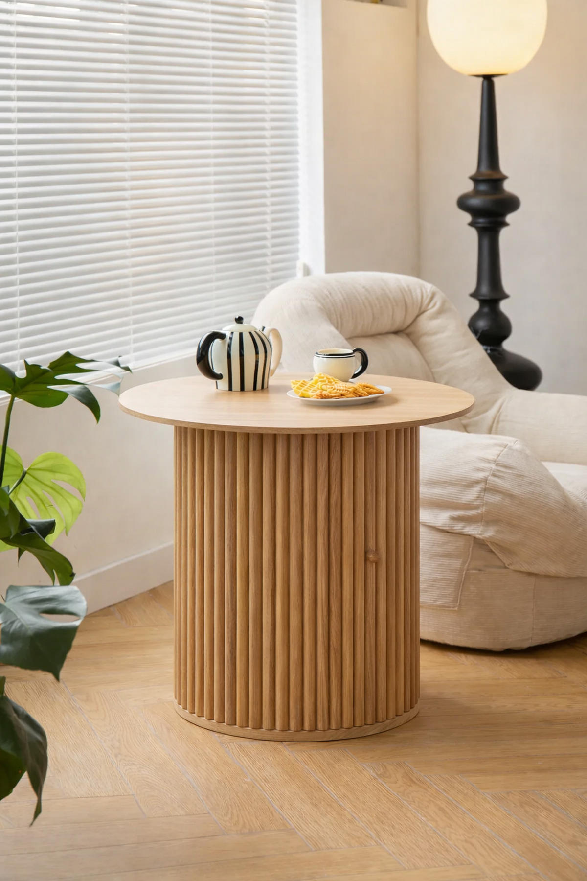 BEISTELLTISCH Rund Braun 50 x 50 x 49 cm - Braun, Holz (50/50/49cm) - Nordlys