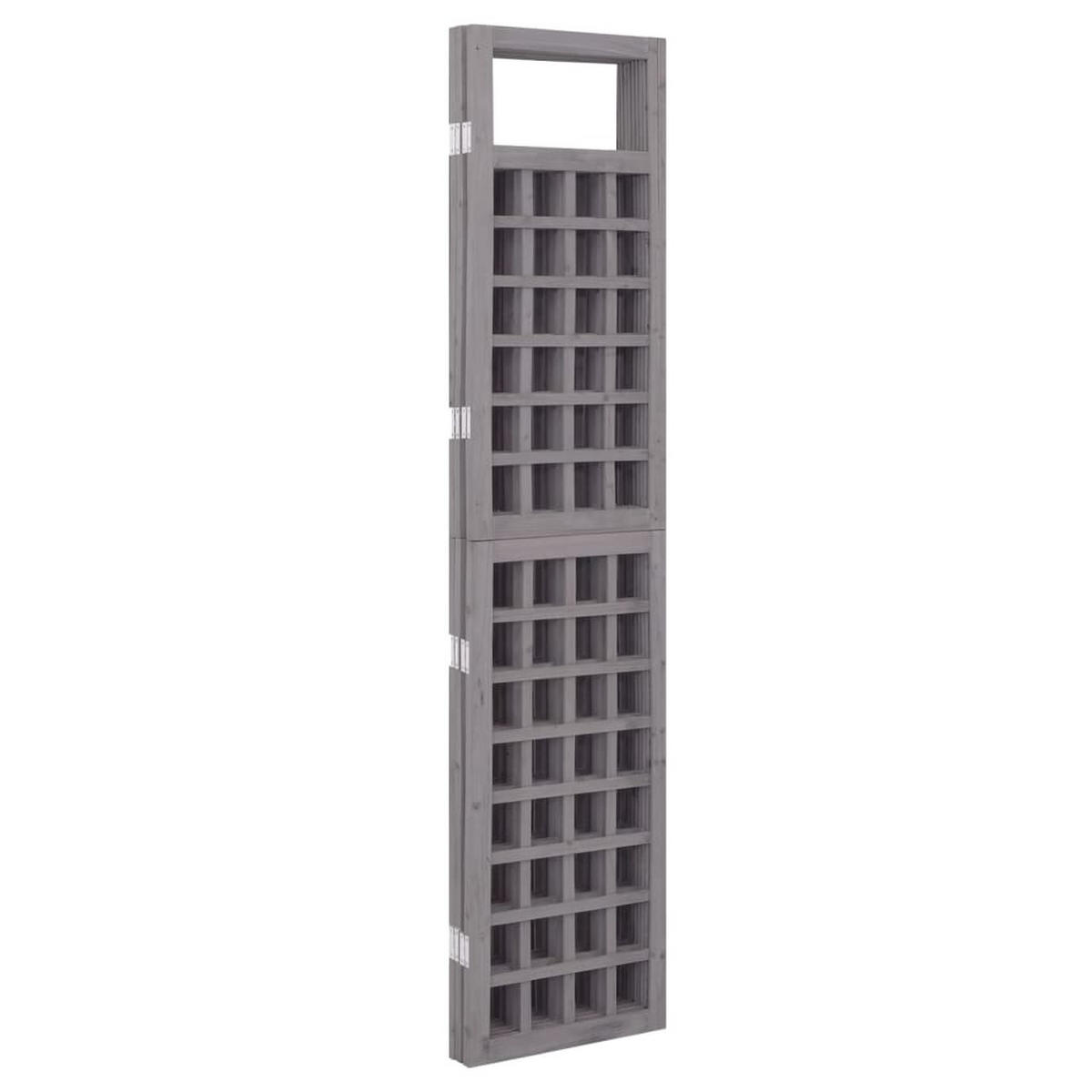 SPALIER/PARAVENT 4-Teilig Massivholz Tanne Grau 161/180 Cm - Grau, Holz (180/2/161cm) - vidaXL