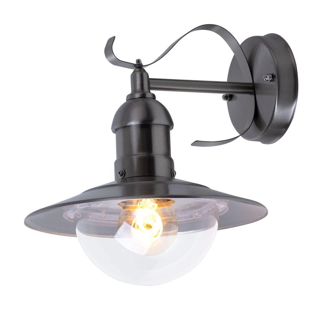 LED AUSSENWANDLEUCHTE Edelstahl Silber - Silberfarben, Metall (28/28/27cm) - Globo Lighting