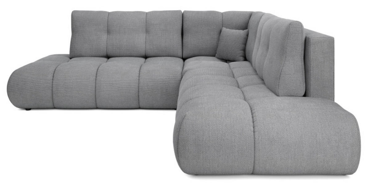 ECKSOFA Dunkelgrau SOHI Flow 17 Ausziehbar Mit Schlaffunktion - Dunkelgrau/Grau, Textil (266.5/266.5cm) - Sepro Meble