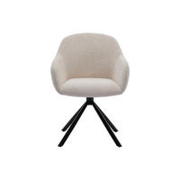 STUHL - 57 cm x 60 cm - Stoff - Cremefarben CILIENO - Creme, Textil (57/80/60cm) - Vente-Unique