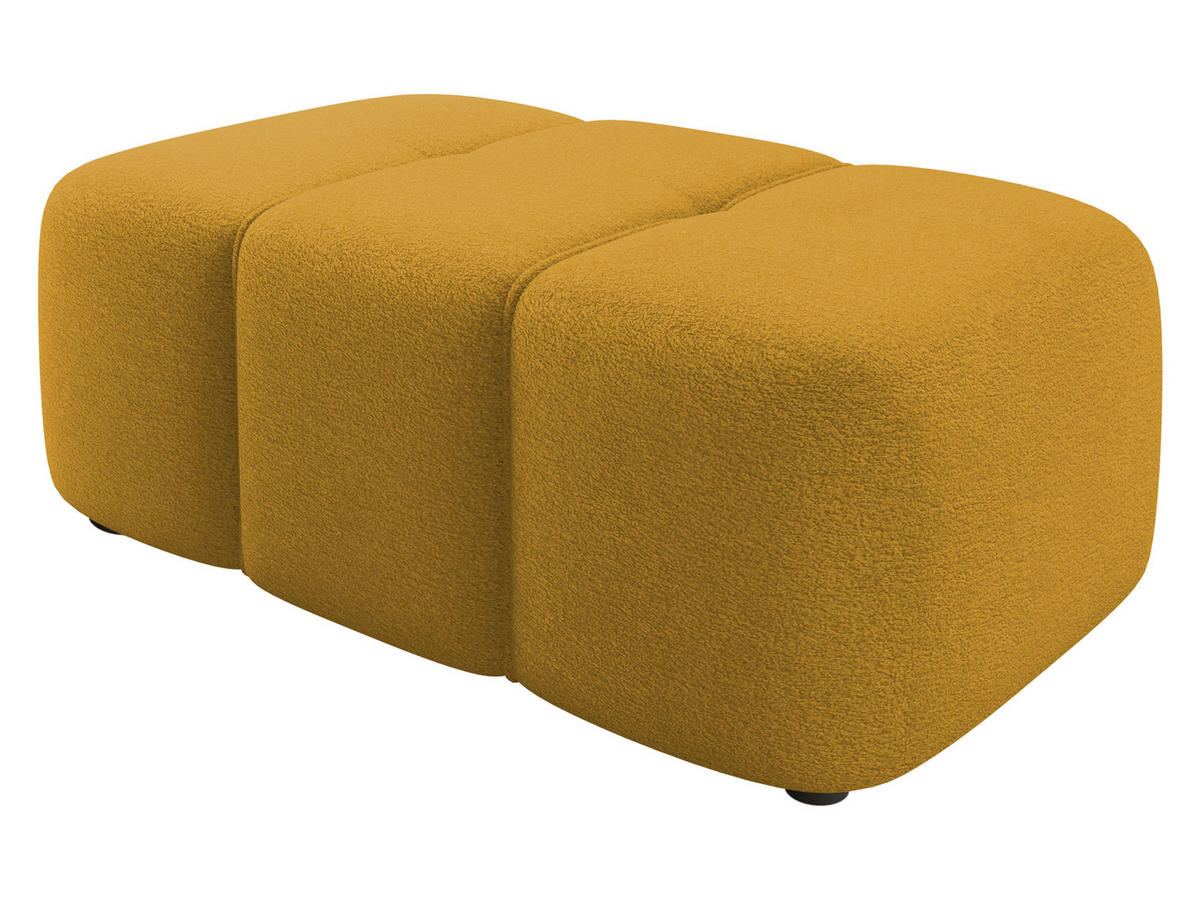 POLSTERHOCKER Furyn - Gelb/Schwarz, Holzwerkstoff/Kunststoff (93/38/62cm) - MIRJAN24