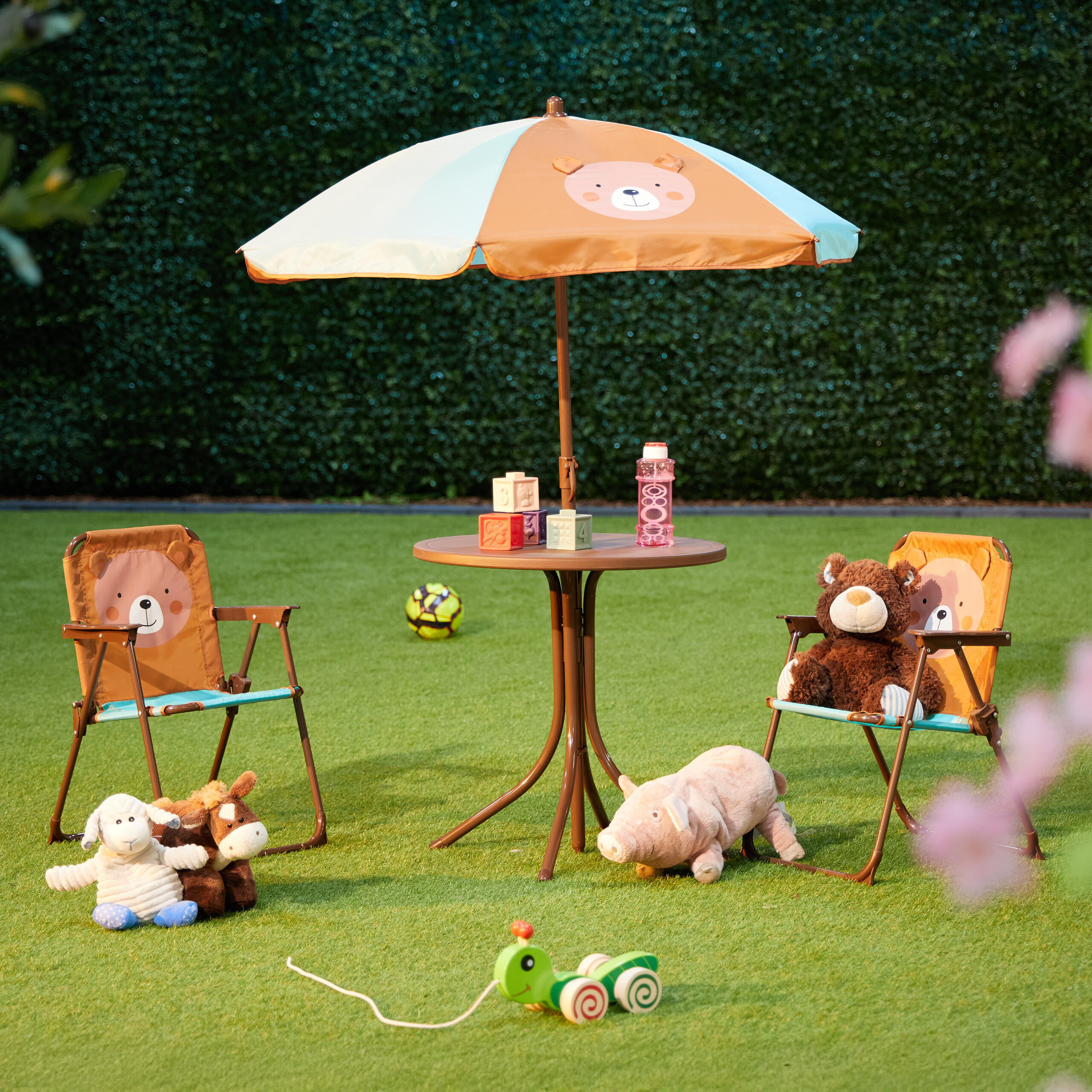CAMPING-KINDERSITZGRUPPE - Multicolor, Kunststoff/Textil - Relaxdays
