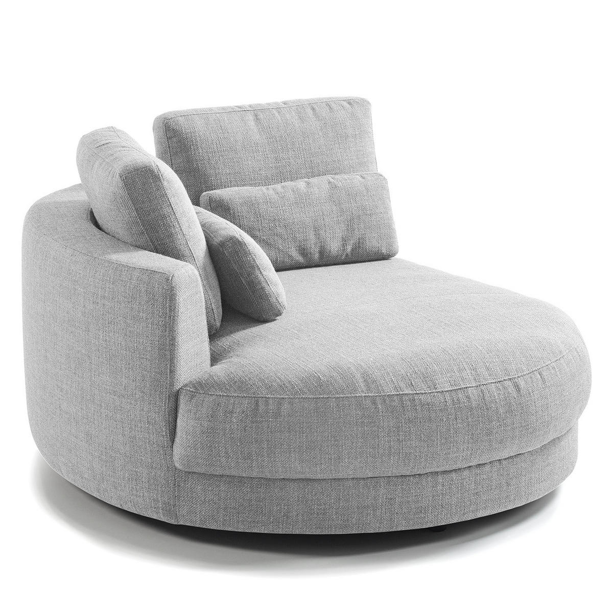 MODULLONGCHAIR - Hellgrau, Textil (129/74/167cm) - home24