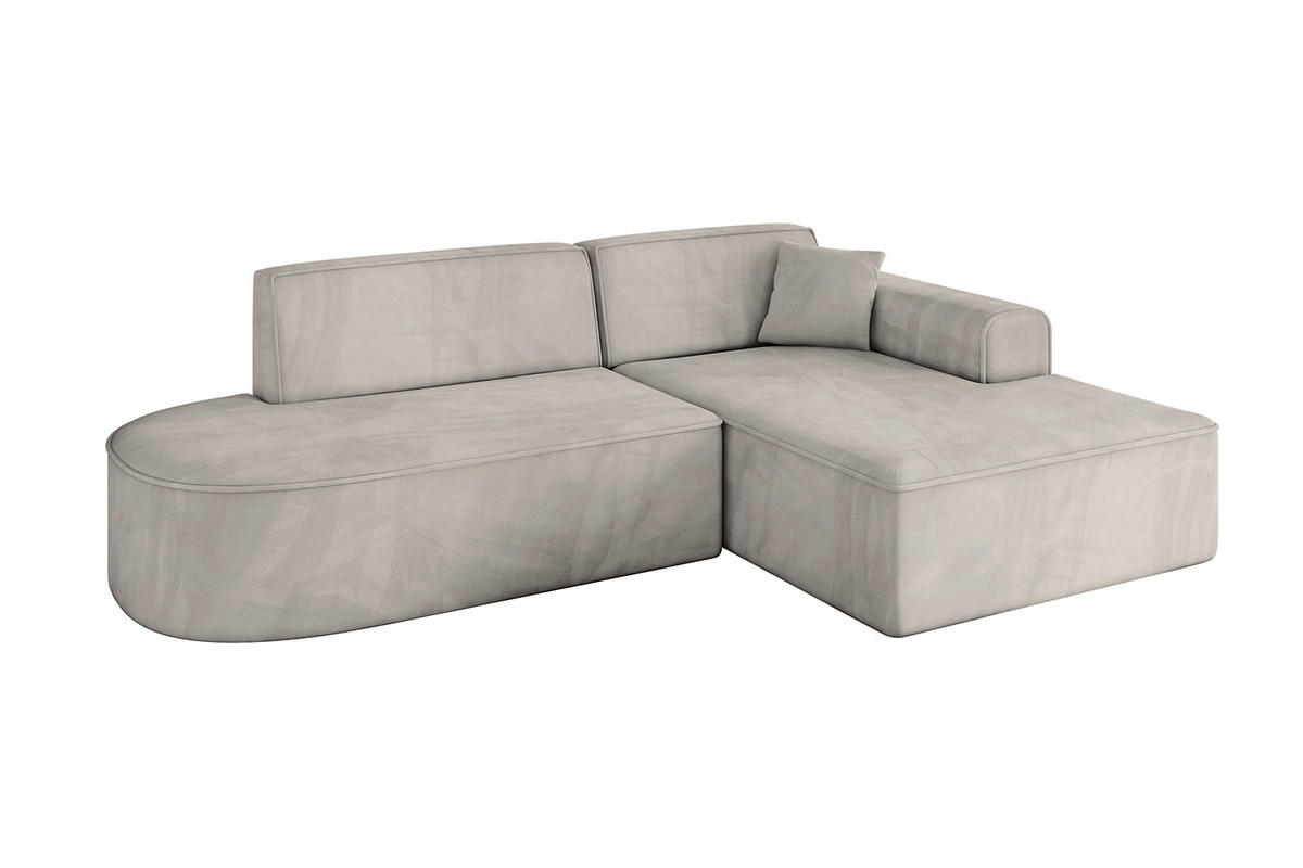 ECKSOFA Ottomane Rechts IREA-L1-v3 - 234x171x79 cm Hellbraun - Hellbraun, Holzwerkstoff/Textil (171/234cm) - ALTDECOR