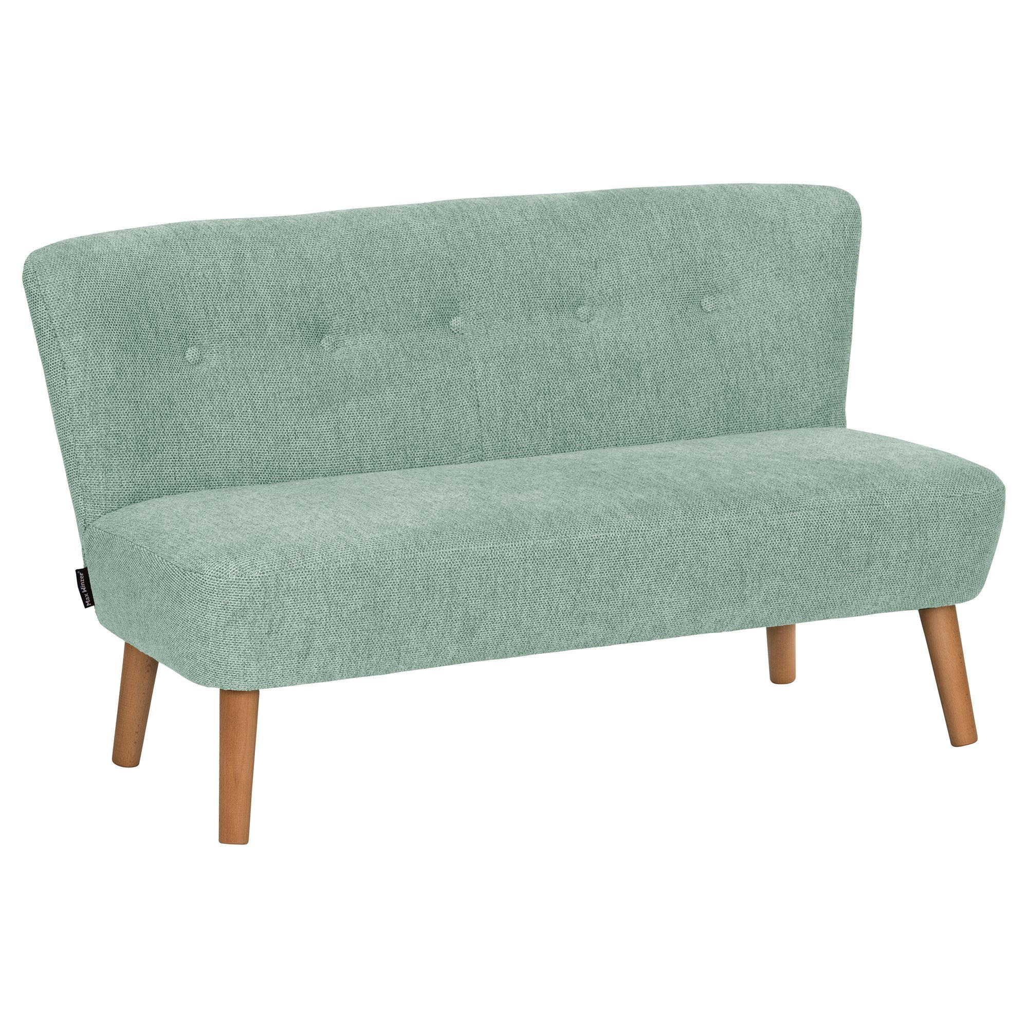 KINDERSOFA 2-Sitzer Katya Flachgewebe türkis - Türkis, Kunststoff (97/54/50cm) - 58aufmkessel