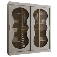 SCHWEBETÜRENSCHRANK 200/180/62 2-türig - Kaschmir, Holz (180/200/62cm) - Abiks Möbel