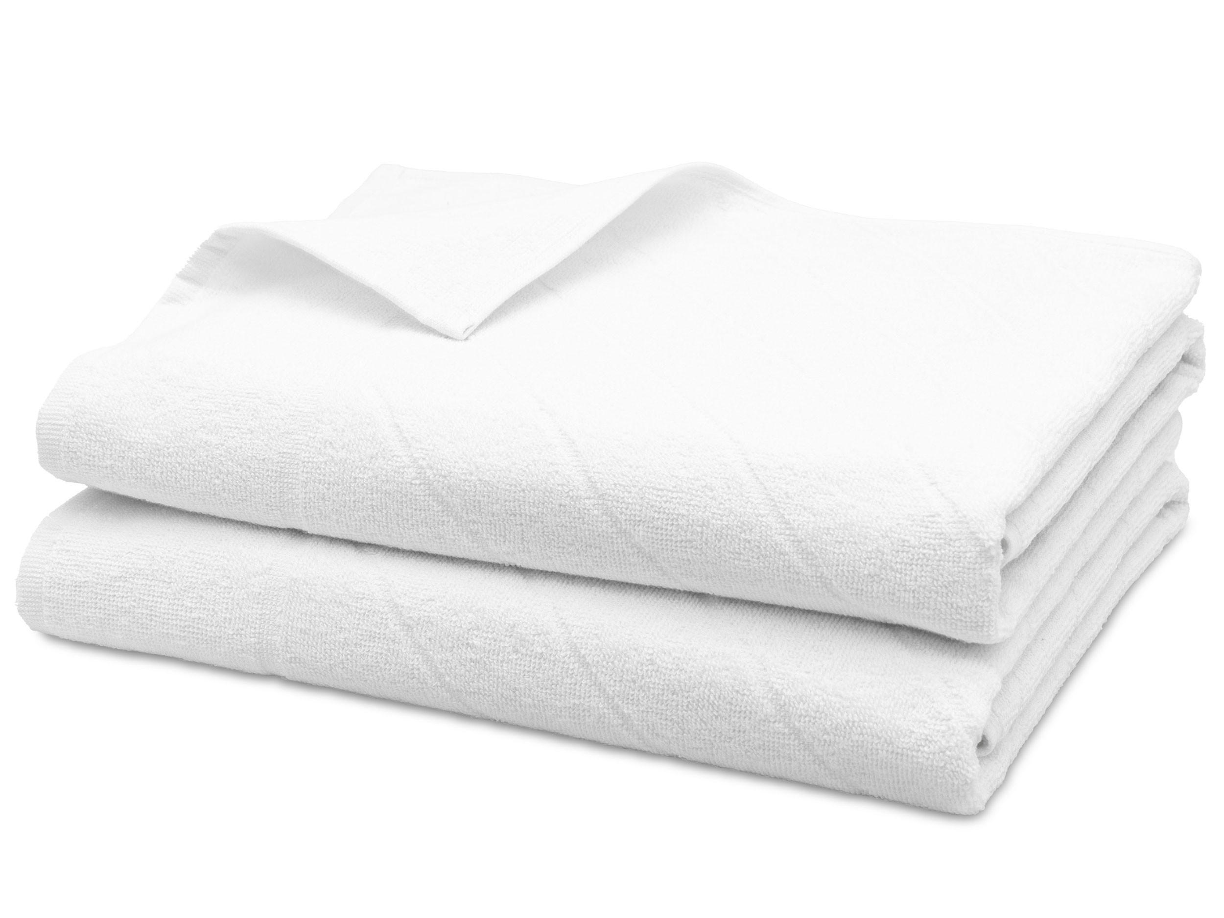 DUSCHTÜCHER, 2er-Set, 70x140 cm, 100% Baumwolle, Weiß - Weiß, Textil (70/140cm) - Zollner