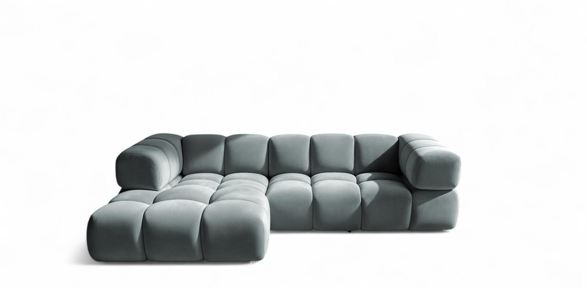 Fun Möbel Ecksofa Blaugrau 280x150 cm