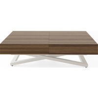 COUCHTISCH Cavetta U höhenverstellbar ausziehbar, Walnuss Braun 120-200/80/27-76 cm - Kaschmir/Walnussfarben, Holzwerkstoff/Metall (80/120/76cm) - WFL GROUP