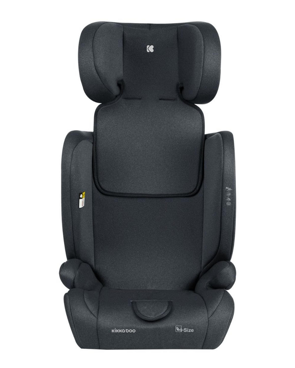 KINDERSITZ i-Cross i-Size dunkelgrau (76-150cm) Isofix Top Tether Kopfstütze Gurt - Dunkelgrau, Kunststoff (40/56/49cm) - Kikka boo