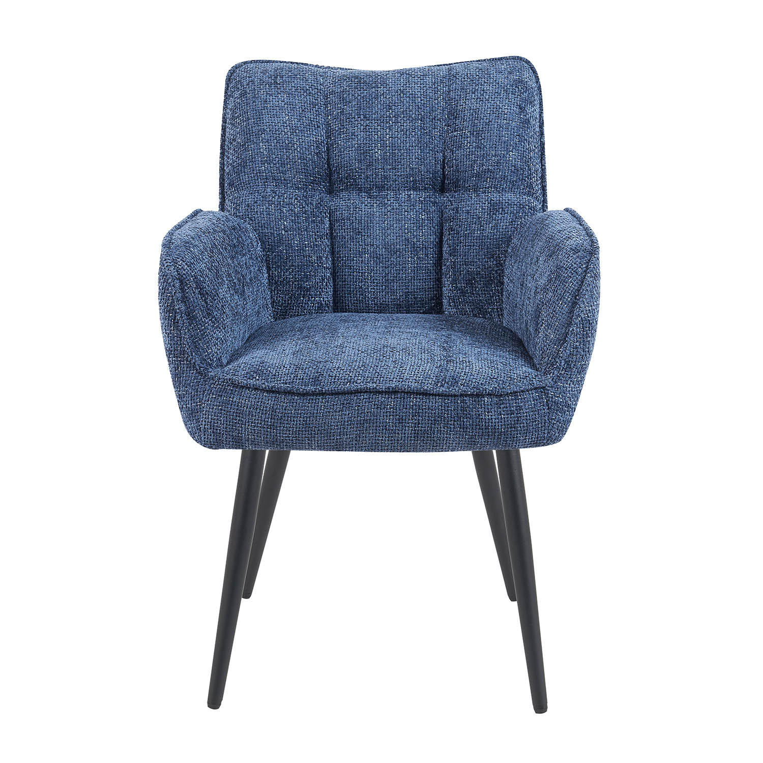 ESSZIMMERSTUHL Mika-Miro - Blau/Schwarz, Textil/Metall (59/84/66cm) - DUBI Möbel