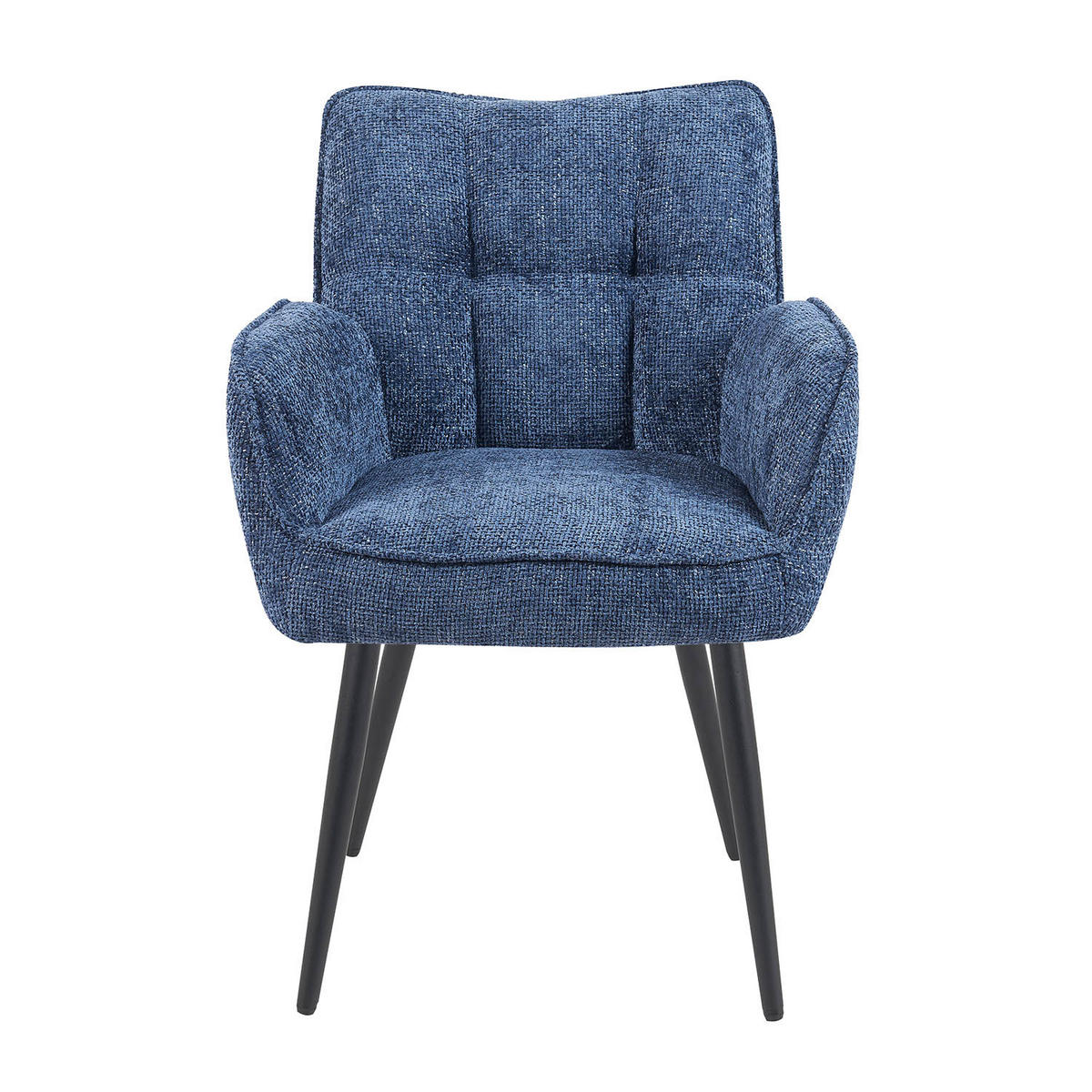 ESSZIMMERSTUHL Mika-Miro - Blau/Schwarz, Textil/Metall (59/84/66cm) - DUBI Möbel