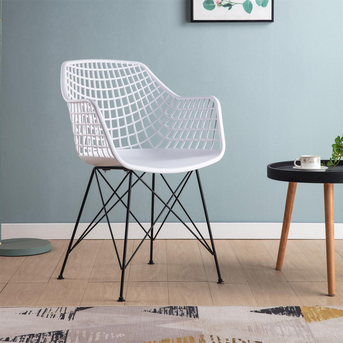 ESSZIMMERSTÜHLE ALICANTE 4ER-SET - Weiß, Textil (59/87/54cm) - IDIMEX