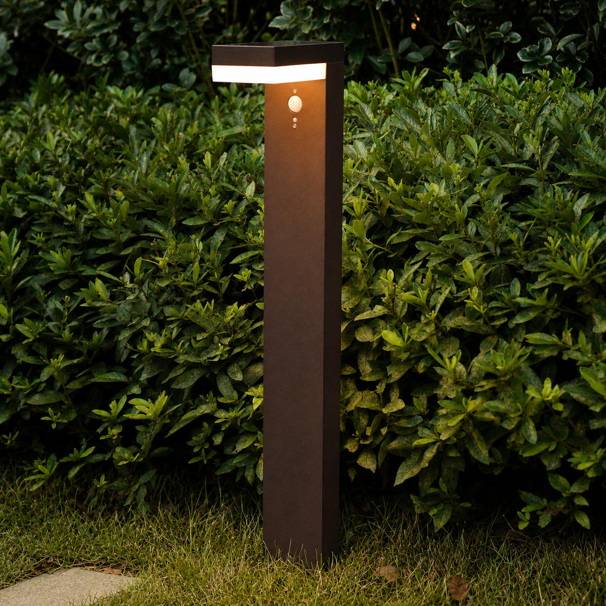 SOLARSENSORPFOSTEN CENOVA braun - Braun, Metall (17/10/50cm) - Lumisky