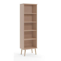REGALSYSTEM Macchiato Skandinavisch Hohe Beine Boho - Beige, Holzwerkstoff (46/180/32cm) - Sepro Meble