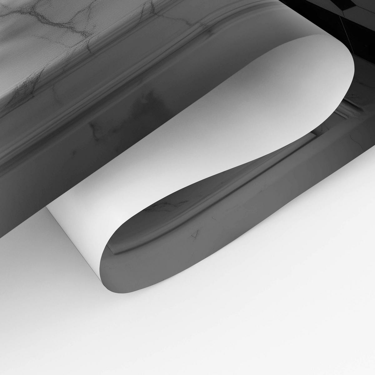 POSTER für Badezimmer WC AFFE mit Zylinder auf Toilette Abstraktion 20x30cm - Schwarz/Weiß, Papier (20/30/1cm) - Muralo