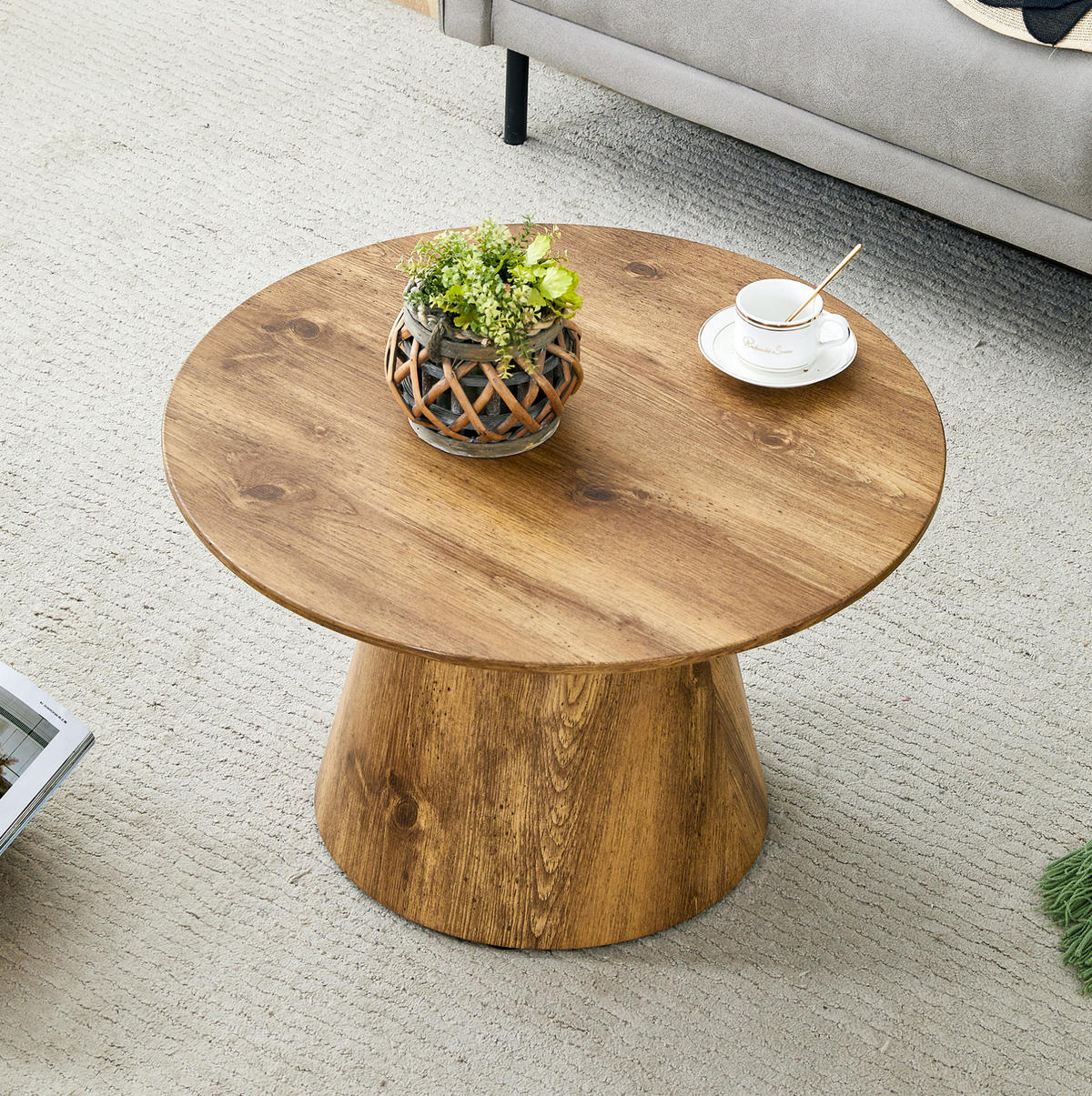 BEISTELLTISCH 60/60/35 cm aus MDF, vielseitig einsetzbar in Echtholzoptik, Holzfarben - Naturfarben, Holzwerkstoff (60/60/35cm) - Redom