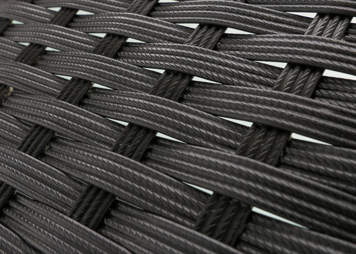 POLY-RATTAN GARTENTISCH rechteck Schwarz - Schwarz, Kunststoff (48/79/38cm) - MCW