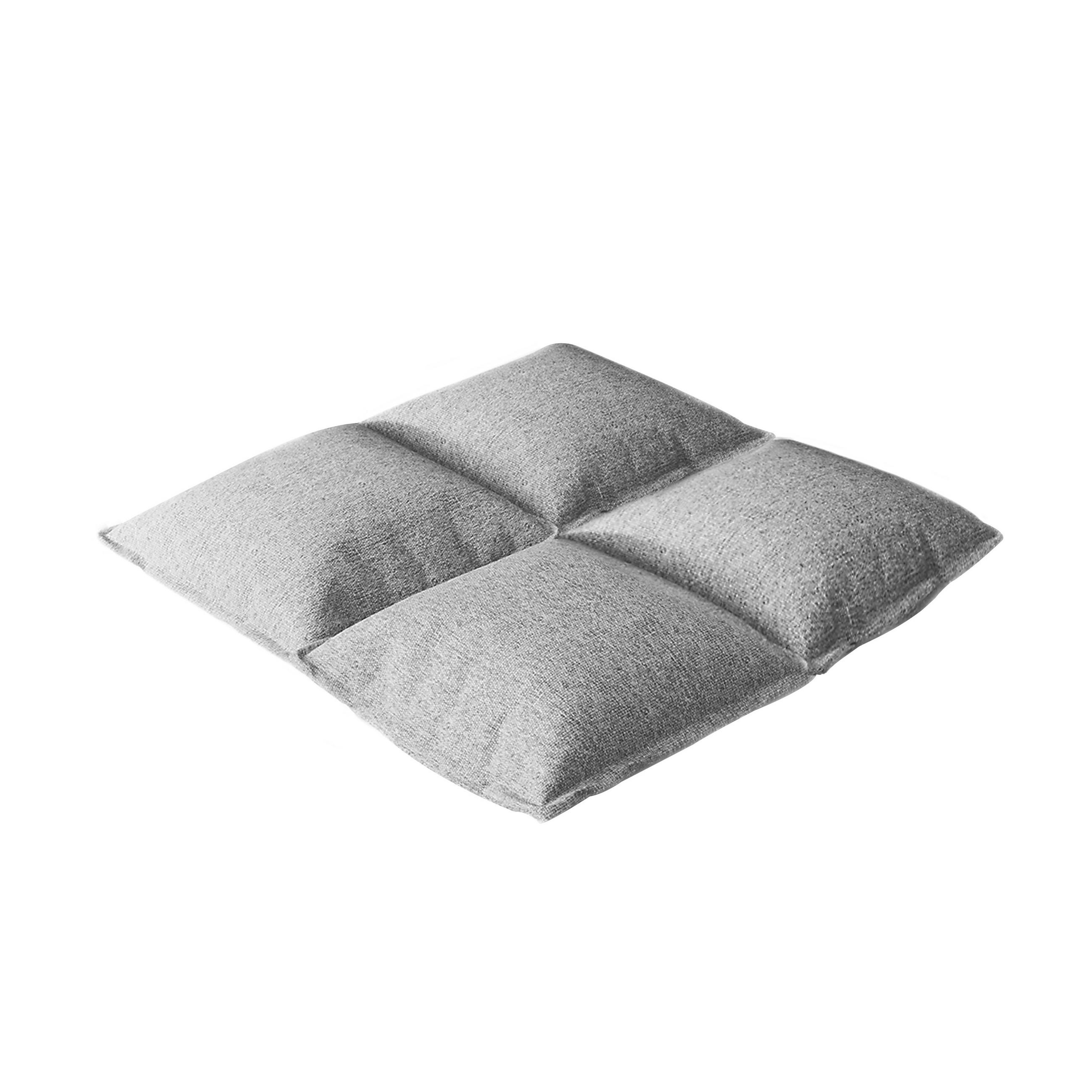 KISSEN Quadratisches Leinen grau 4er-Set - Grau, Textil (50/50/15cm) - Vercart