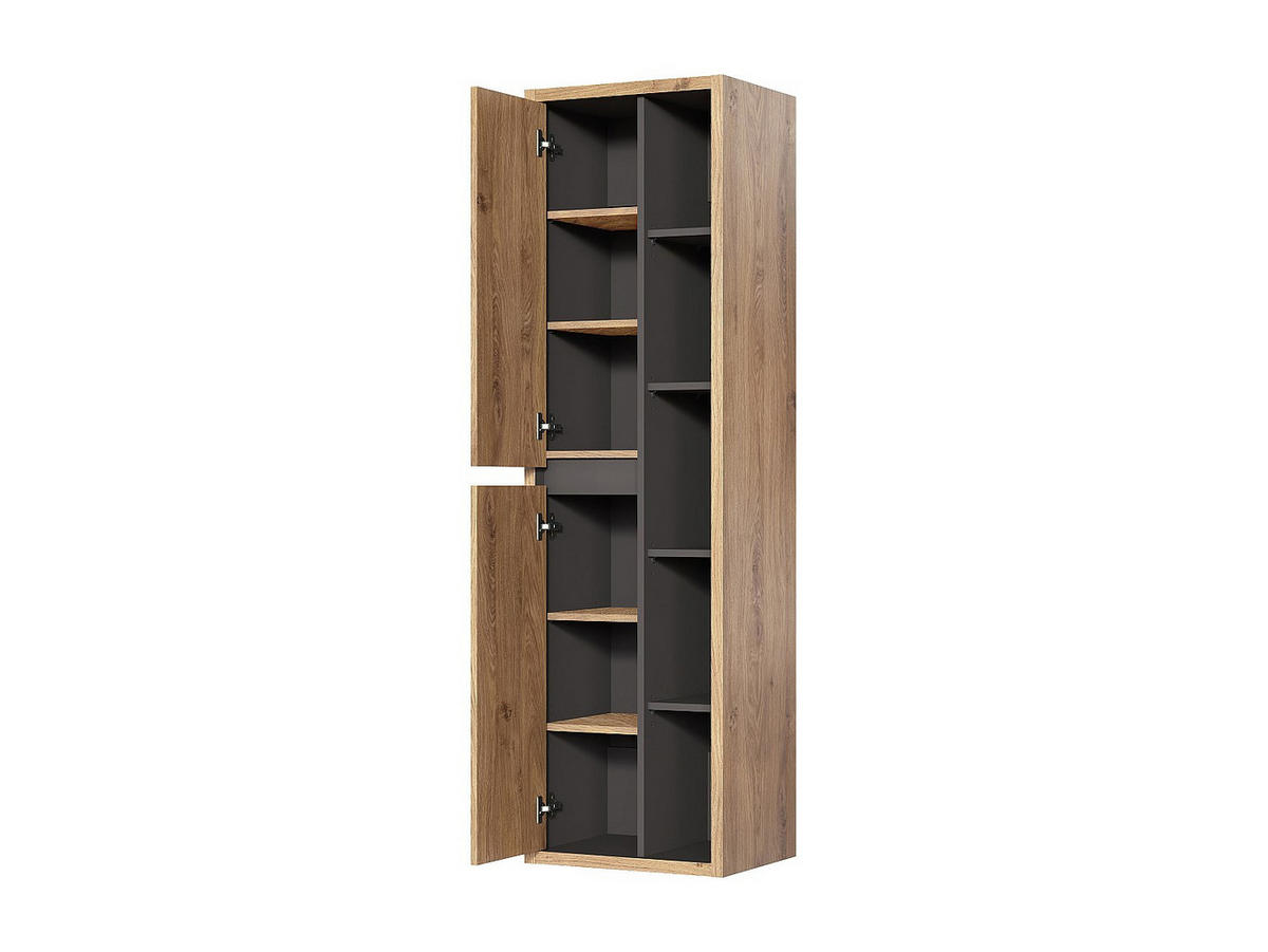 BADSCHRANK - 55 cm x 33 cm - Holz, Platte - Naturfarben Hell - PURNAL - Naturfarben, Holz (55/170/33cm) - Vente-Unique
