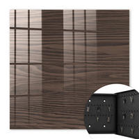 SCHLÜSSELBOX Schwarz 30x30 cm- Türöffnung nach rechts - Holzkonstruktion - Braun, Metall (30/30/5cm) - TULUP