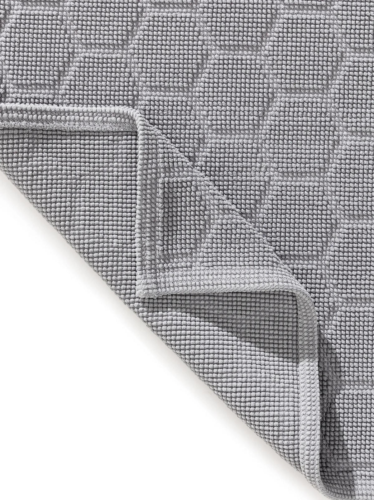 BADEMATTE Jojo Grau 50x80 cm - Grau, Textil (50/80cm) - benuta Nest