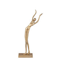 SKULPTUR Saaqi Gold 23/8/49cm - Goldfarben, Metall (8/49/23cm) - PTMD Collection