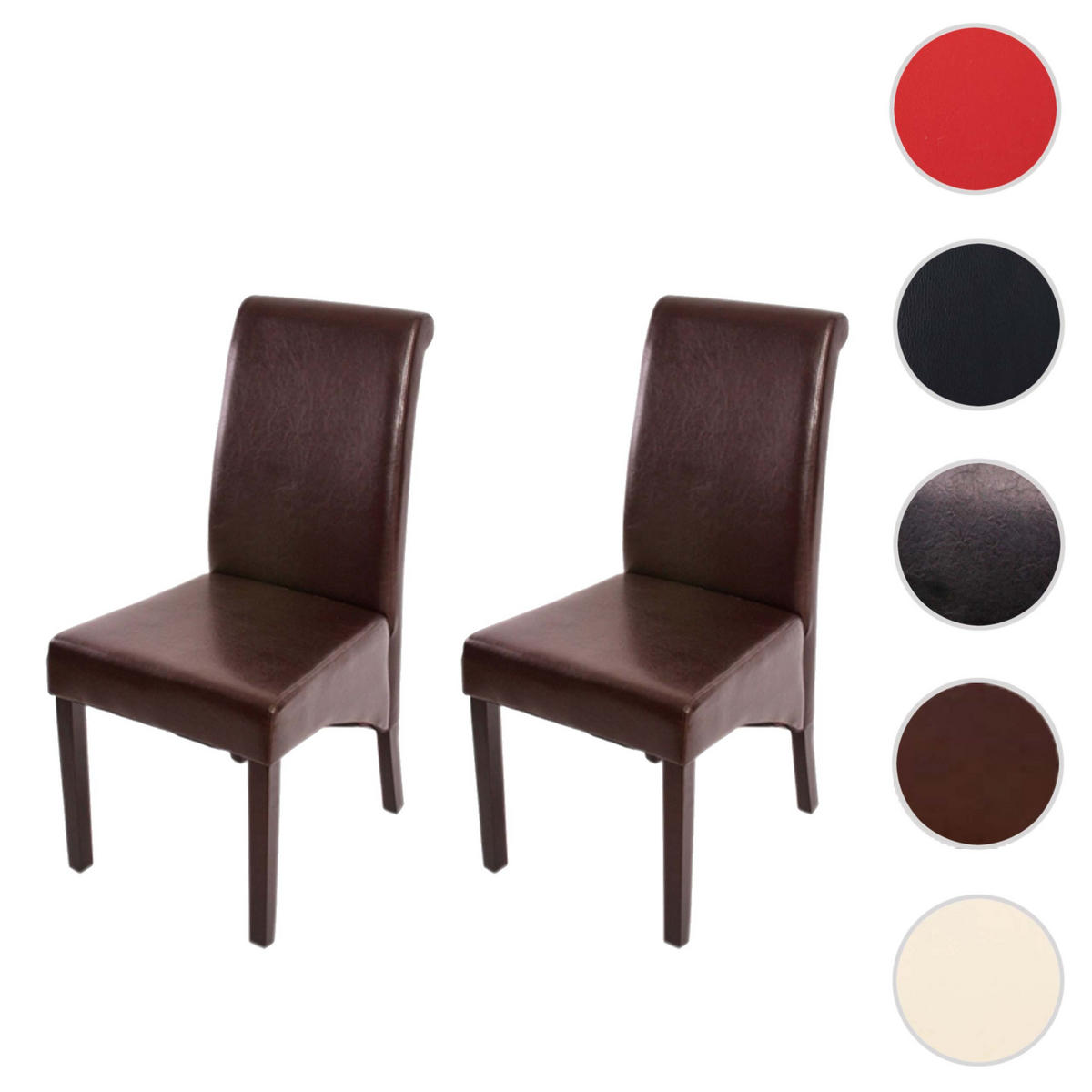 ESSZIMMERSTUHL Braun, Dunkelbraun 2er-Set - Dunkelbraun/Braun, Leder (46/99/50cm) - MCW