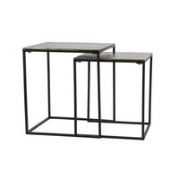 BEISTELLTISCH Banos Bronze 44,5/44,5/50,5 cm 2er-Set - Bronzefarben, Metall (44.5/44.5/50.5cm) - Light & Living