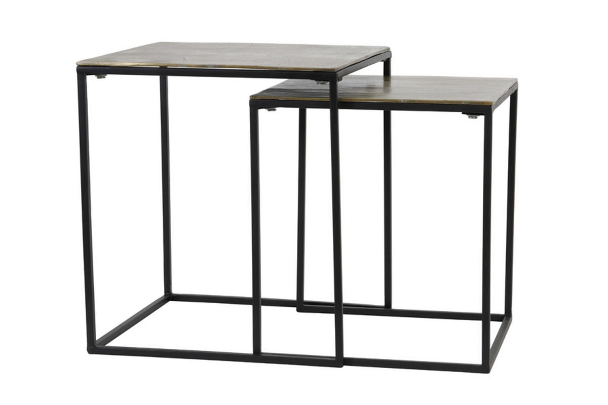 BEISTELLTISCH Banos Bronze 44,5/44,5/50,5 cm 2er-Set - Bronzefarben, Metall (44.5/44.5/50.5cm) - Light & Living