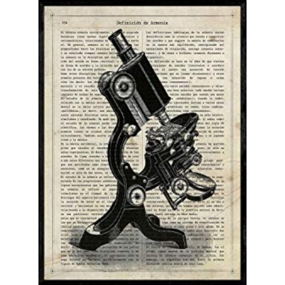 POSTER Mikroskop Spiegel A4 Rahmenlos - Klar, Papier (29.7/5/21cm) - Nacnic