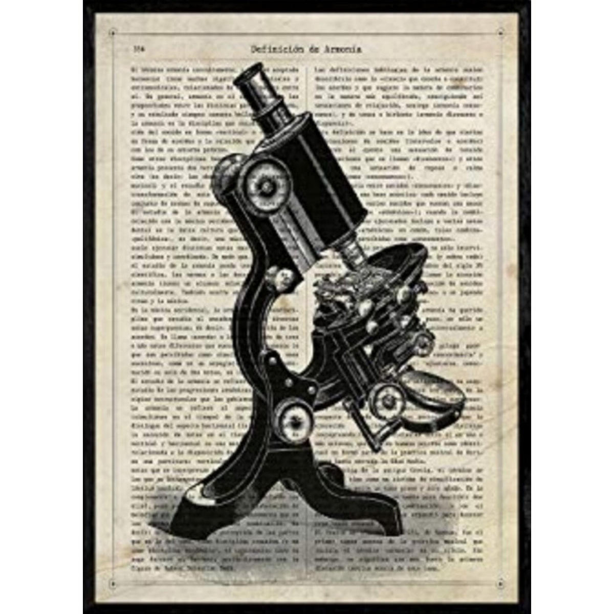 POSTER Mikroskop Spiegel A4 Rahmenlos - Klar, Papier (29.7/5/21cm) - Nacnic